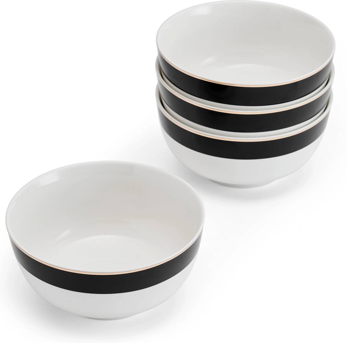 Mikasa Luxe Deco Sada misek na cereálie, 14 cm, 4 ks