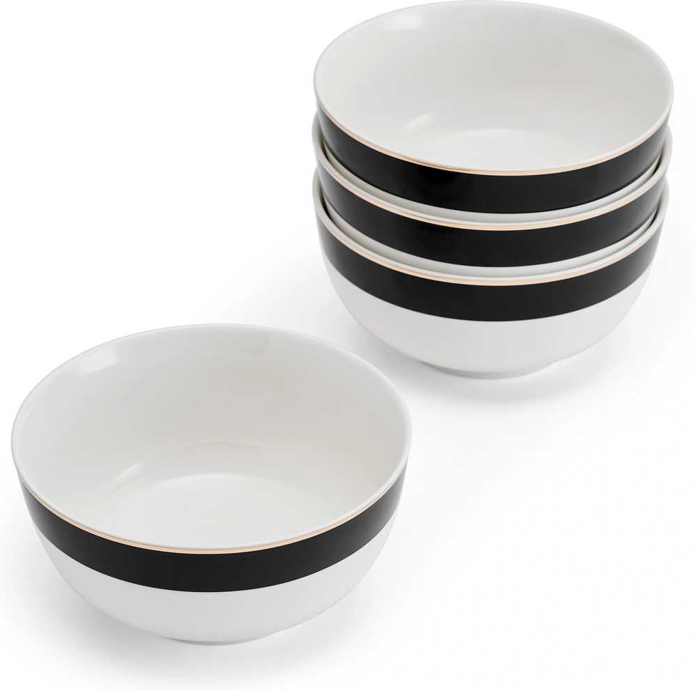 Mikasa Luxe Deco Sada misek na cereálie, 14 cm, 4 ks