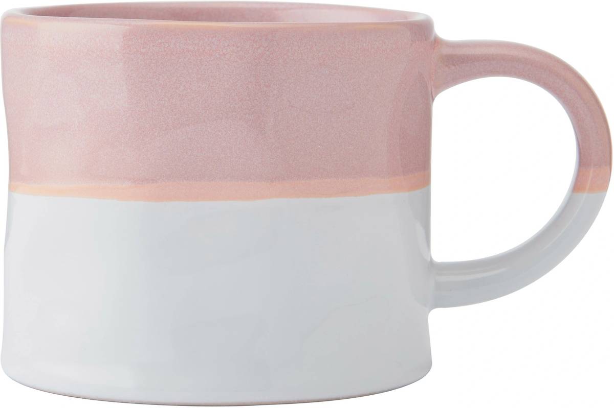 Mikasa Kameninový hrnek Ombre Pink and White, 350 ml