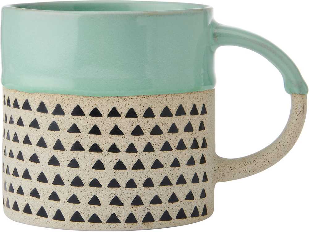 Mikasa Kameninový hrnek Wax Resist Green Glaze, 390 ml