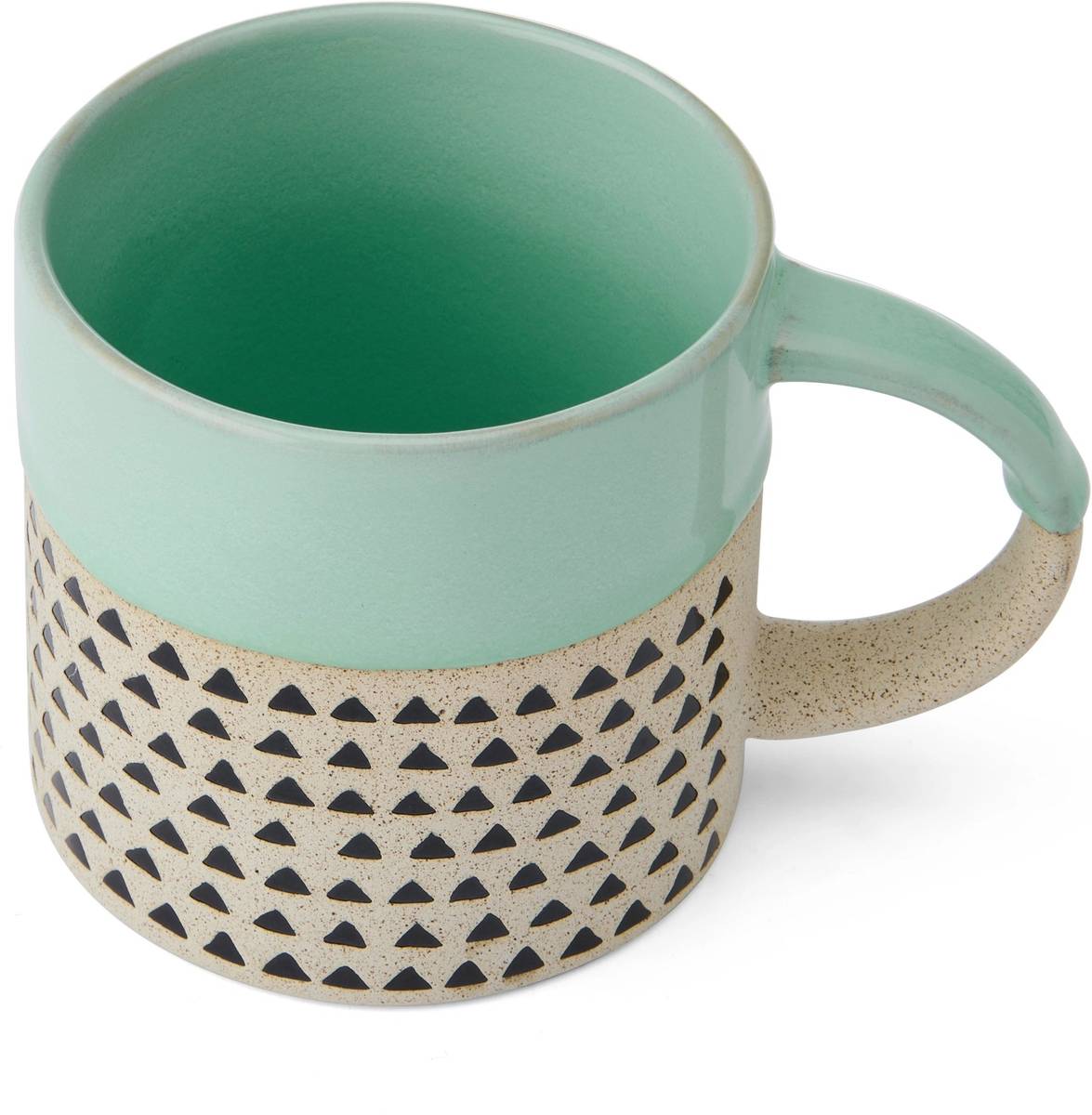 Mikasa Kameninový hrnek Wax Resist Green Glaze, 390 ml