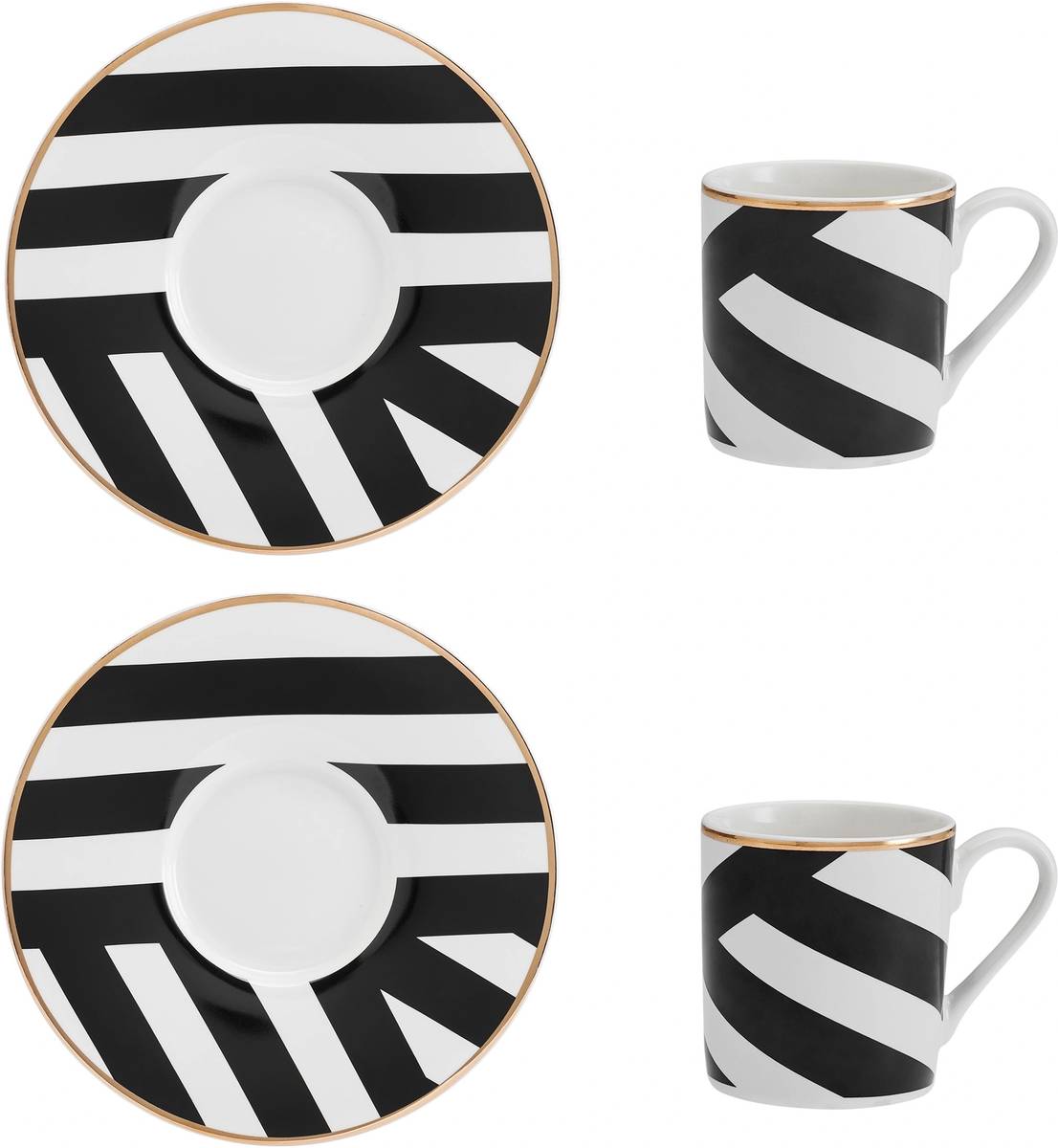 Mikasa Luxe Deco Sada šálků ma espresso, 110 ml, 2 ks