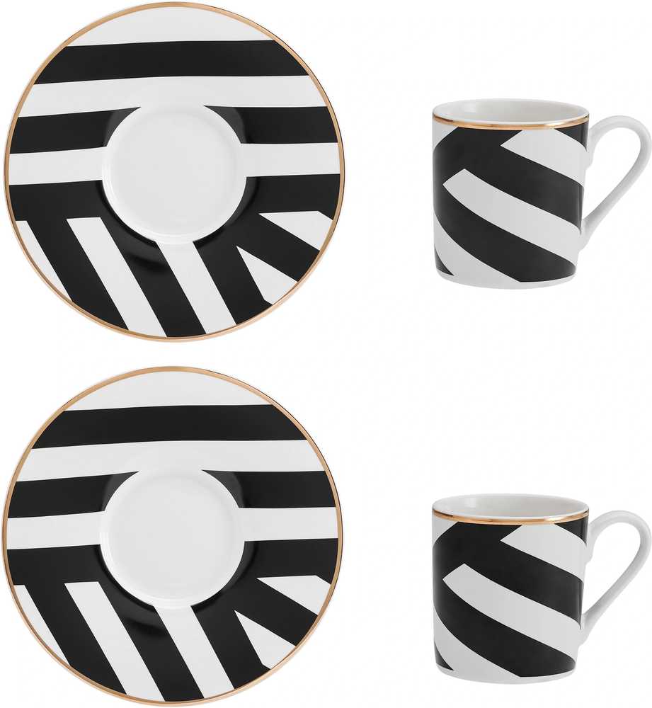 Mikasa Luxe Deco Sada šálků ma espresso, 110 ml, 2 ks