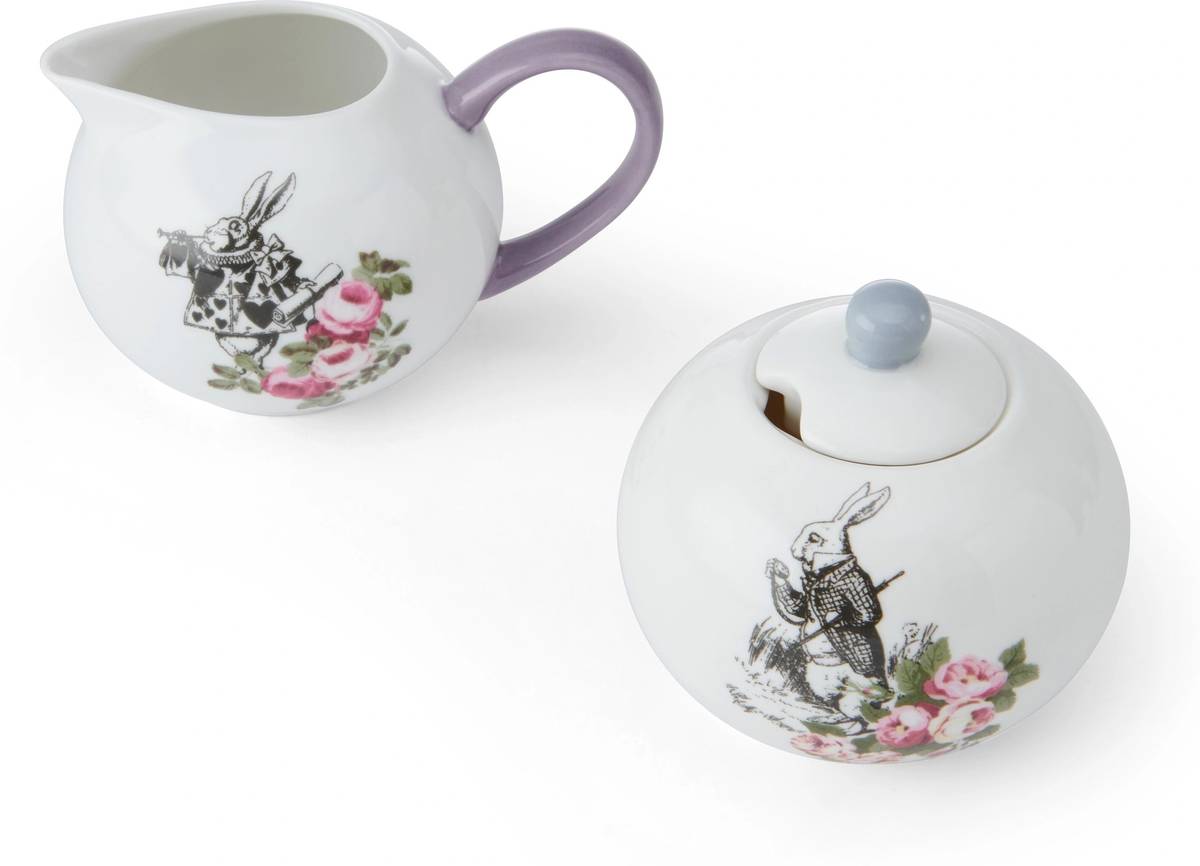 Mikasa V&A Alice In Wonderland Cukřenka a mlékovka, 200 ml