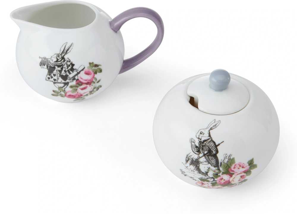 Mikasa V&A Alice In Wonderland Cukřenka a mlékovka, 200 ml