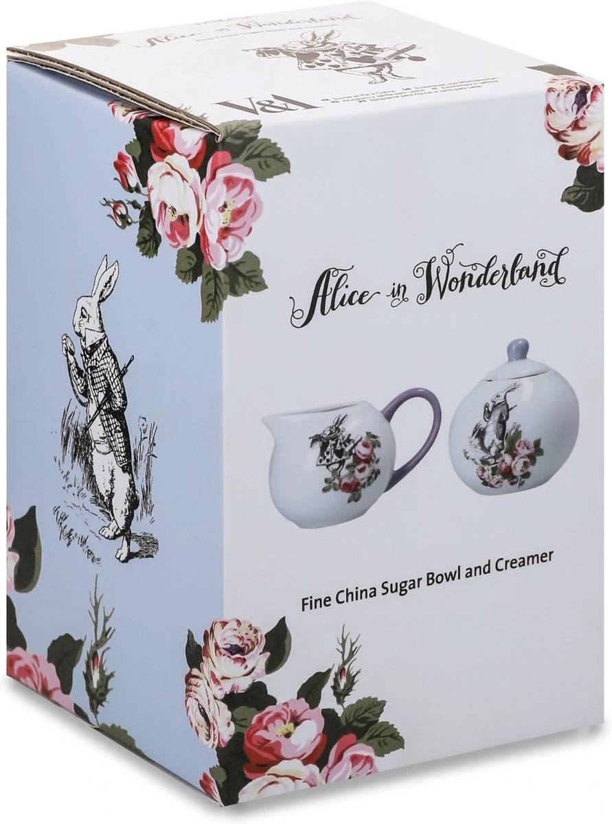 Mikasa V&A Alice In Wonderland Cukřenka a mlékovka, 200 ml