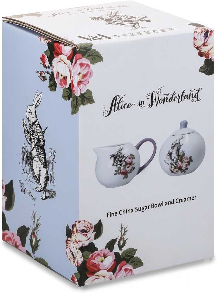 Mikasa V&A Alice In Wonderland Cukřenka a mlékovka, 200 ml