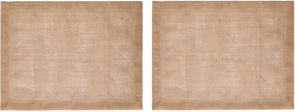 Mikasa 2ks jutových kulatých ubrusů, přírodní, 35cm x 45cm, s označením