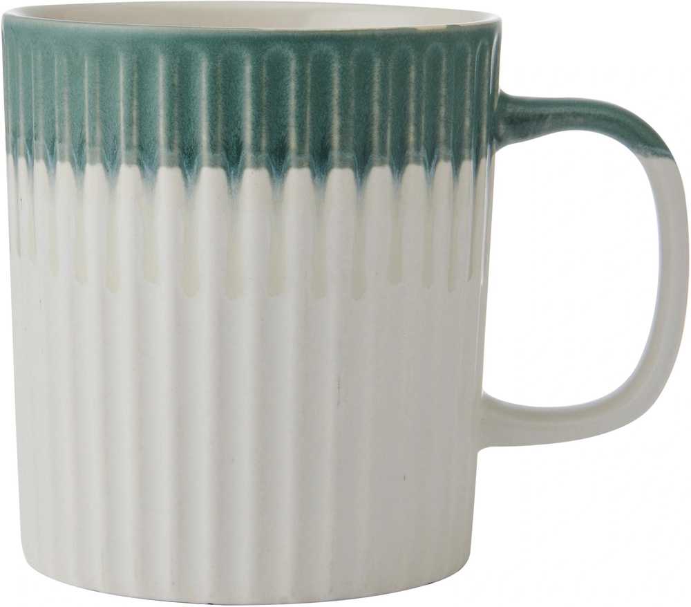 Mikasa Kameninový hrnek Green Textured, 410 ml
