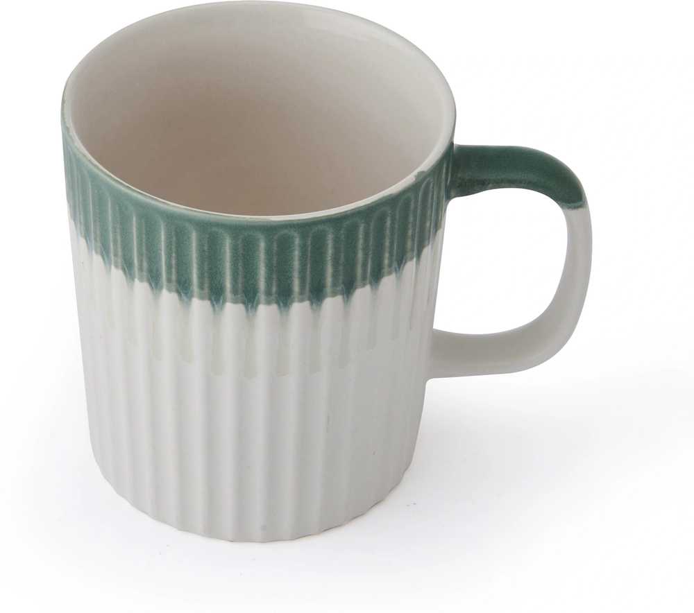 Mikasa Kameninový hrnek Green Textured, 410 ml
