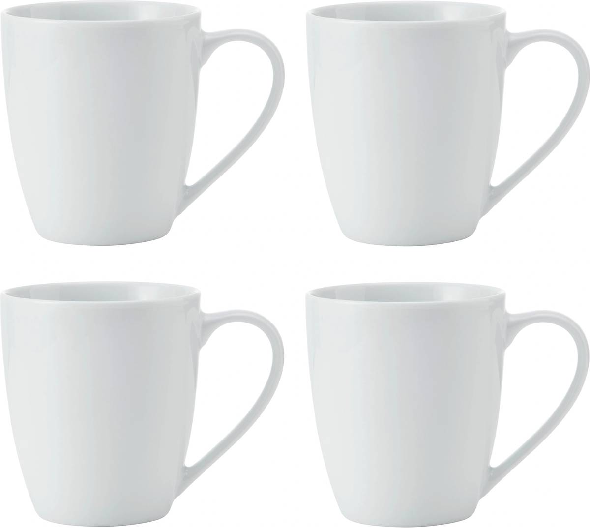 Mikasa Chalk Sada porcelánových hrnků, 380 ml, 4 ks