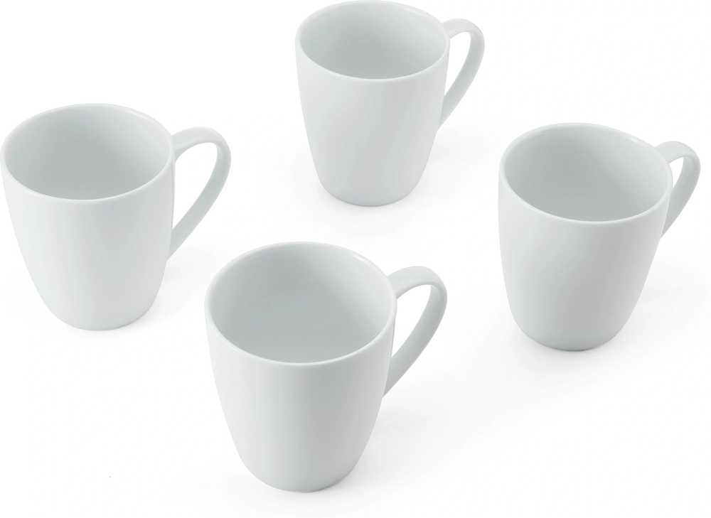 Mikasa Chalk Sada porcelánových hrnků, 380 ml, 4 ks