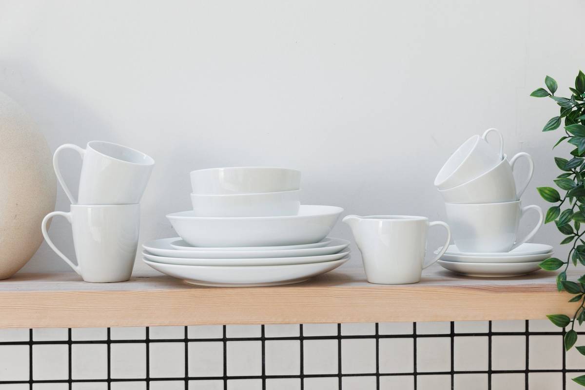 Mikasa Chalk Sada porcelánových hrnků, 380 ml, 4 ks