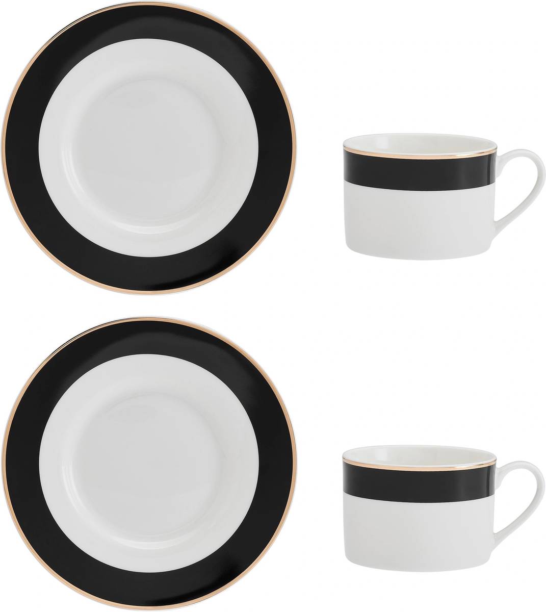 Mikasa Luxe Deco Sada šálků na cappuccino, 200 ml, 2 ks