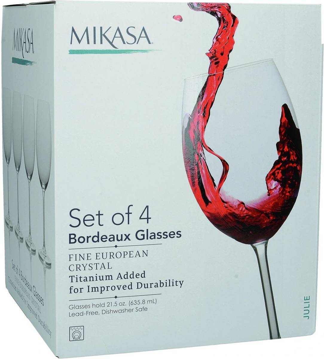 Mikasa Sada sklenic na červené víno Julie, 610 ml, 4 ks