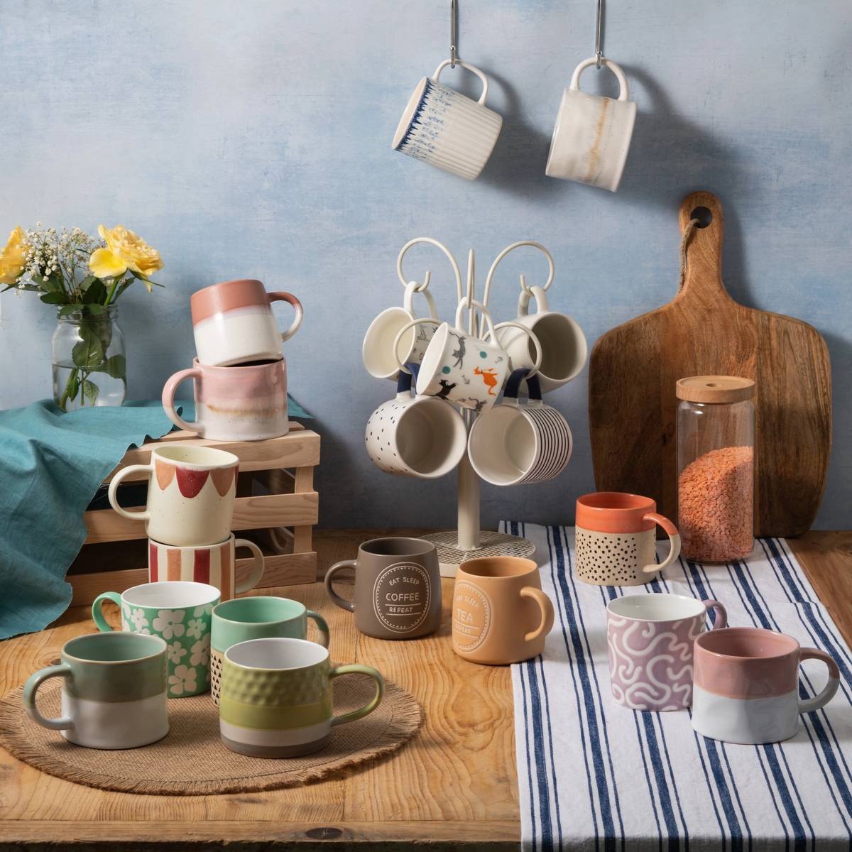 Mikasa Kameninový hrnek Pink Reactive Glaze, 450 ml