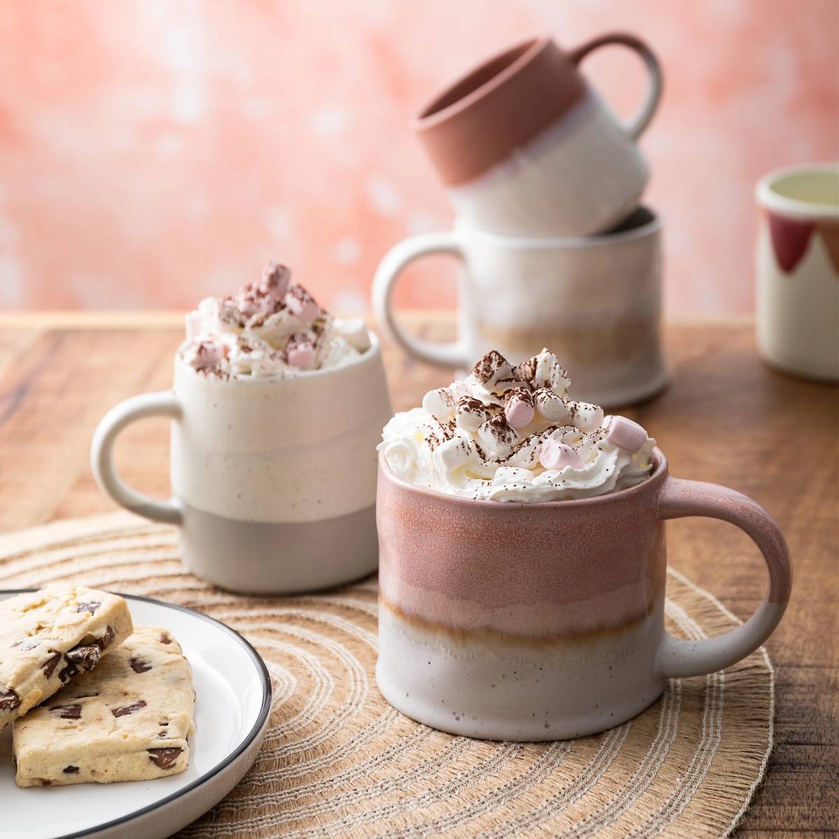 Mikasa Kameninový hrnek Pink Reactive Glaze, 450 ml