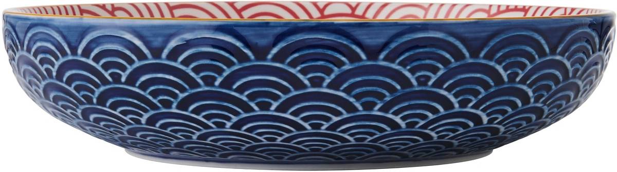 Mikasa Kameninová miska Blue Arched Pattern, 21 cm