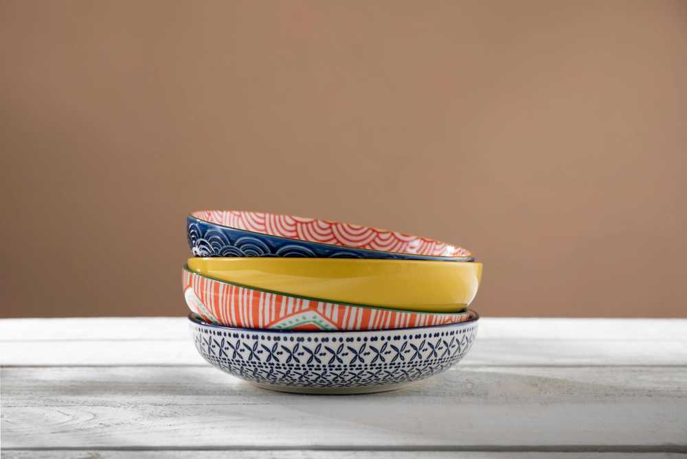 Mikasa Kameninová miska Blue Arched Pattern, 21 cm