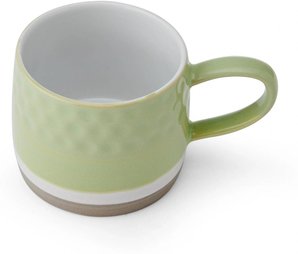 Mikasa Kameninový hrnek Green Textured Ombre, 320 ml