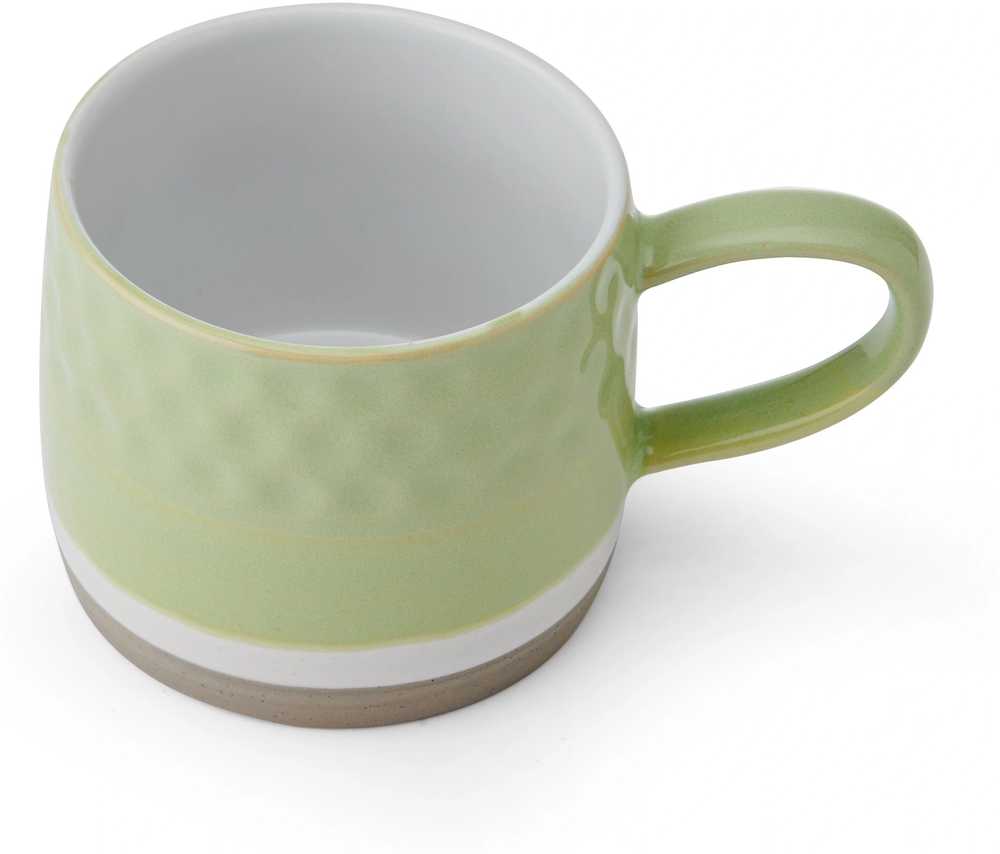 Mikasa Kameninový hrnek Green Textured Ombre, 320 ml