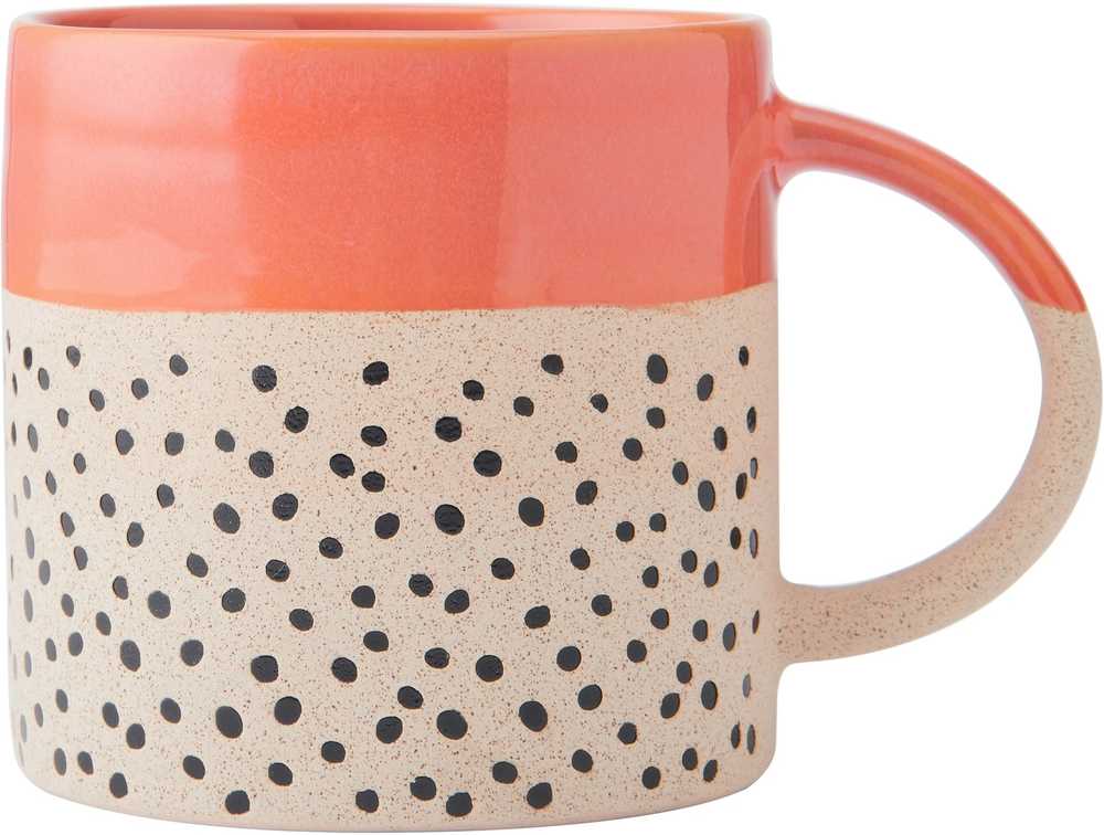 Mikasa Kameninový hrnek Wax Resist Orange Glaze, 390 ml