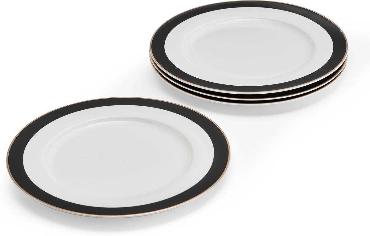 Mikasa Luxe Deco Sada jídelních talířů, 28 cm, 4 ks