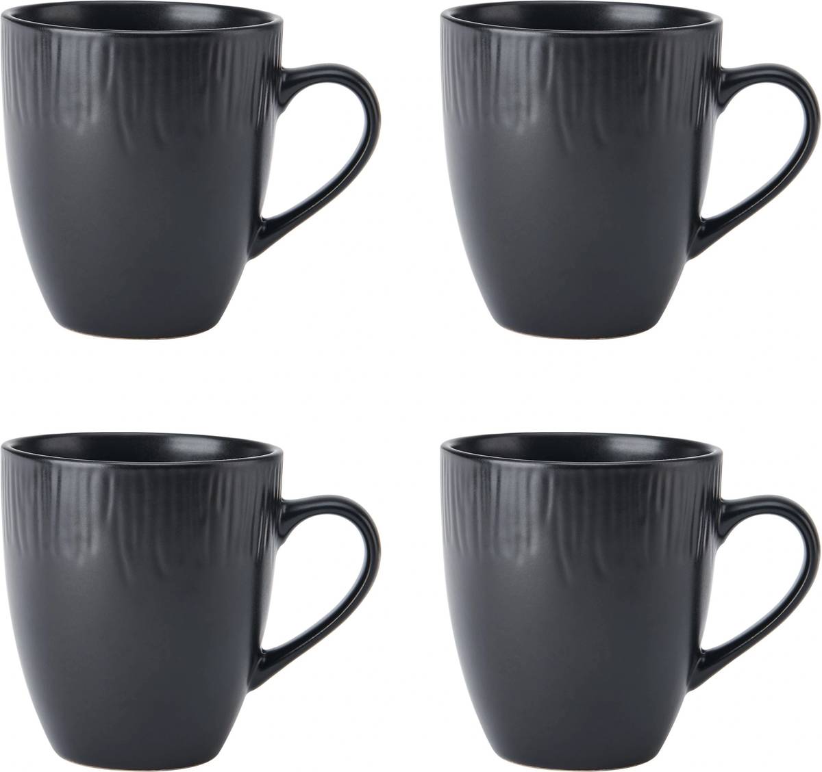 Mikasa Jardin Midnight Sada kameninových hrnků, 420 ml, 4 ks