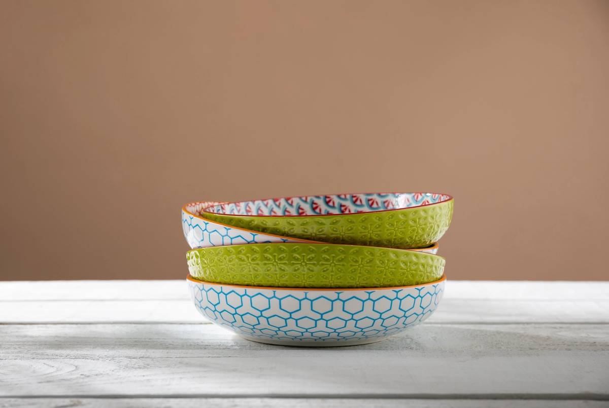 Mikasa Kameninová miska Blue Geometric, 21 cm