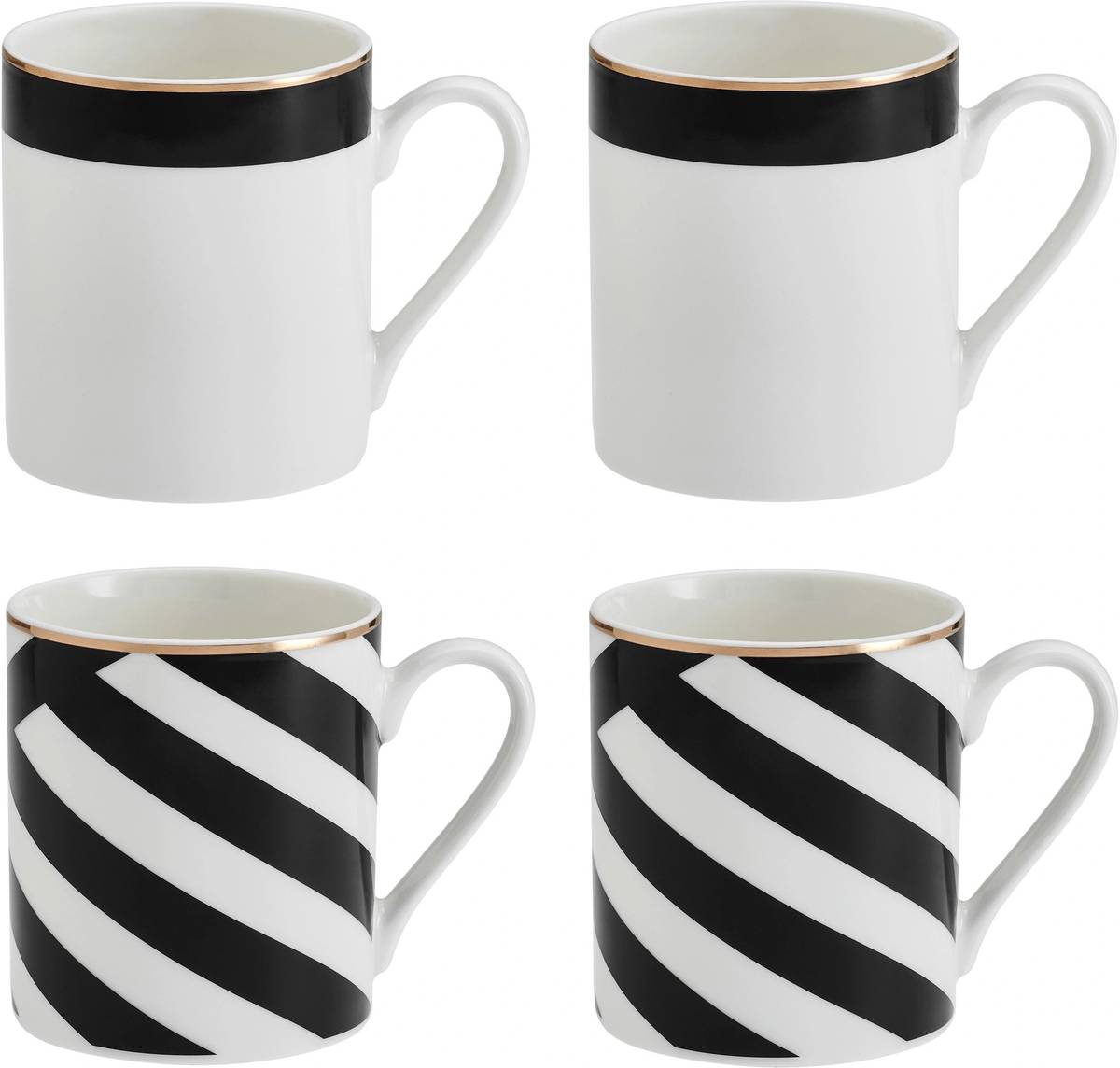 Mikasa Luxe Deco Sada hrnků, 380 ml, 4 ks