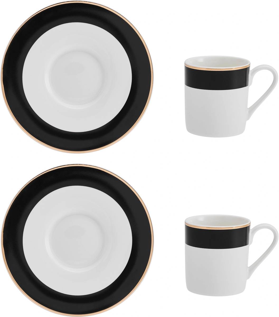 Mikasa Luxe Deco Sada šálků na espresso, 100 ml, 2 ks