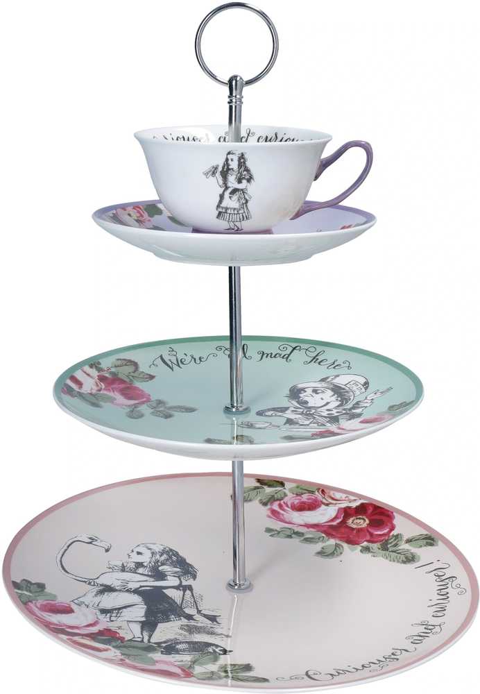 Mikasa V&A Alice In Wonderland Třípatrový etažér