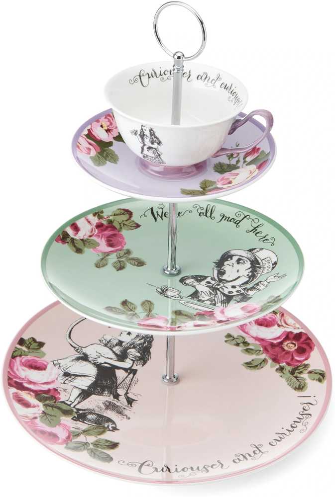 Mikasa V&A Alice In Wonderland Třípatrový etažér