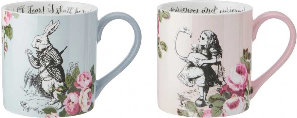 Mikasa V&A Alice In Wonderland Sada hrnečků, 380 ml, 2 ks