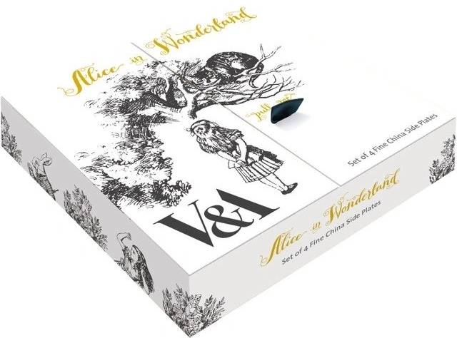 Mikasa V&A Alice In Wonderland Sada dezertních talířů, 4 ks