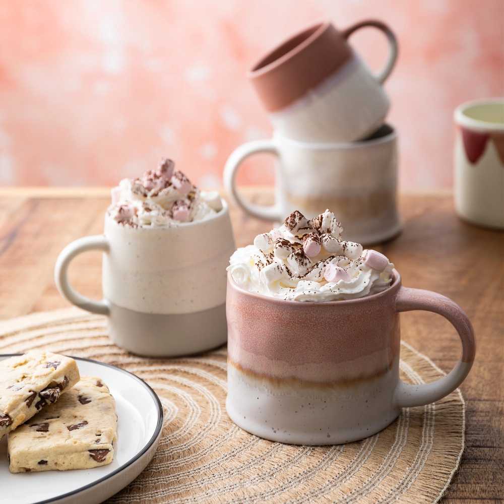 Mikasa Kameninový hrnek White Reactive Glaze, 450 ml