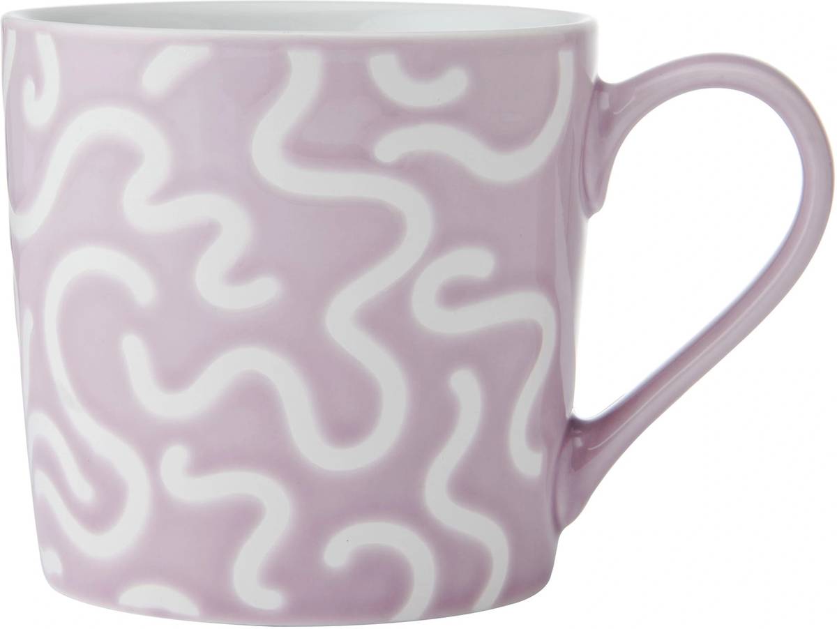 Mikasa Kameninový hrnek Textured Purple Swirl, 360 ml
