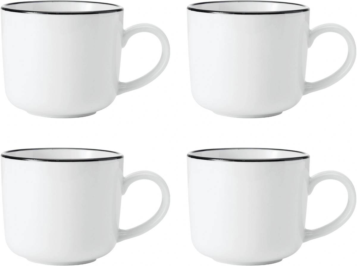 Mikasa Sada hrnků Limestone, 360 ml, 4 ks
