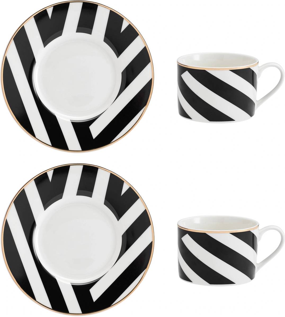 Mikasa Luxe Deco Sada šálků na cappuccino, 250 ml, 2 ks