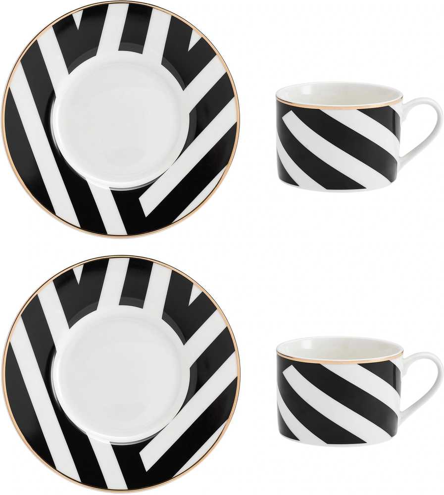 Mikasa Luxe Deco Sada šálků na cappuccino, 250 ml, 2 ks