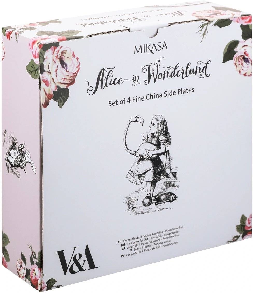 Mikasa V&A Alice In Wonderland Sada dezertních talířů, 4 ks