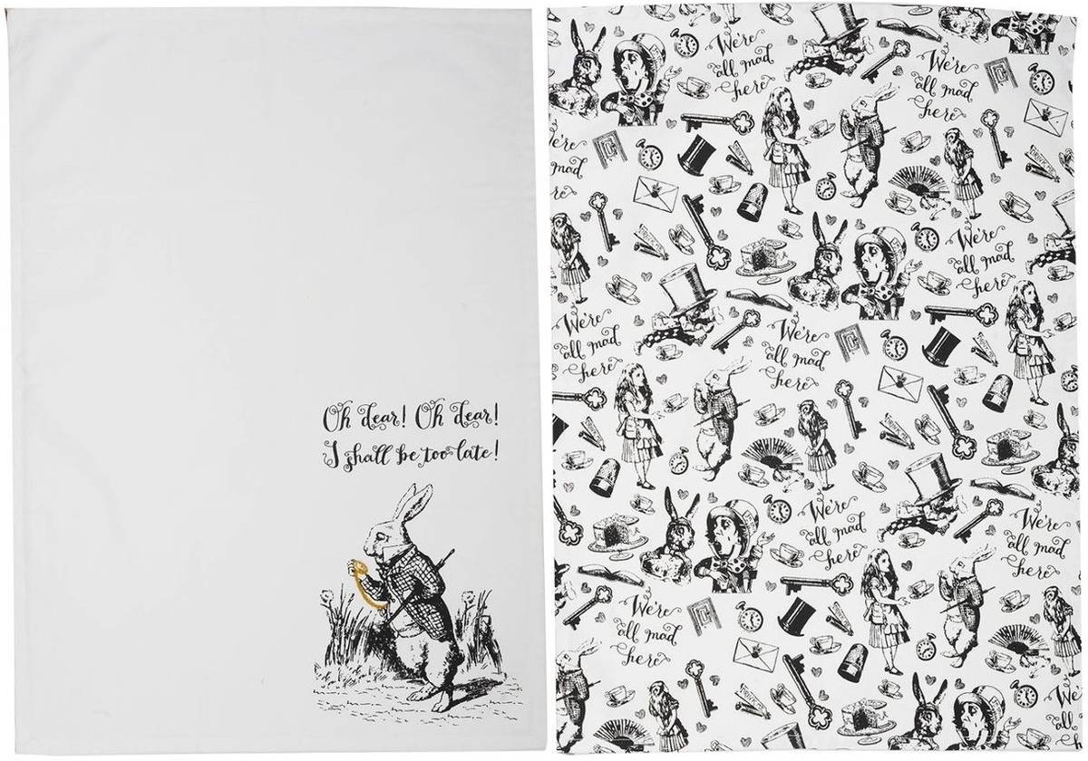 Mikasa V&A Alice In Wonderland Sada utěrek, 2 ks