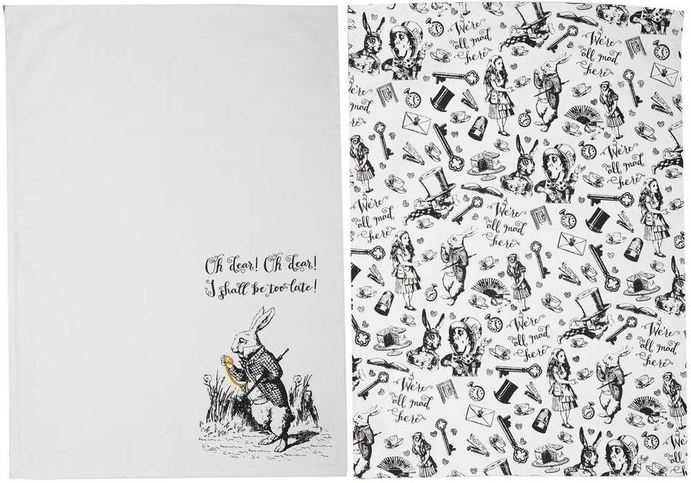Mikasa V&A Alice In Wonderland Sada utěrek, 2 ks