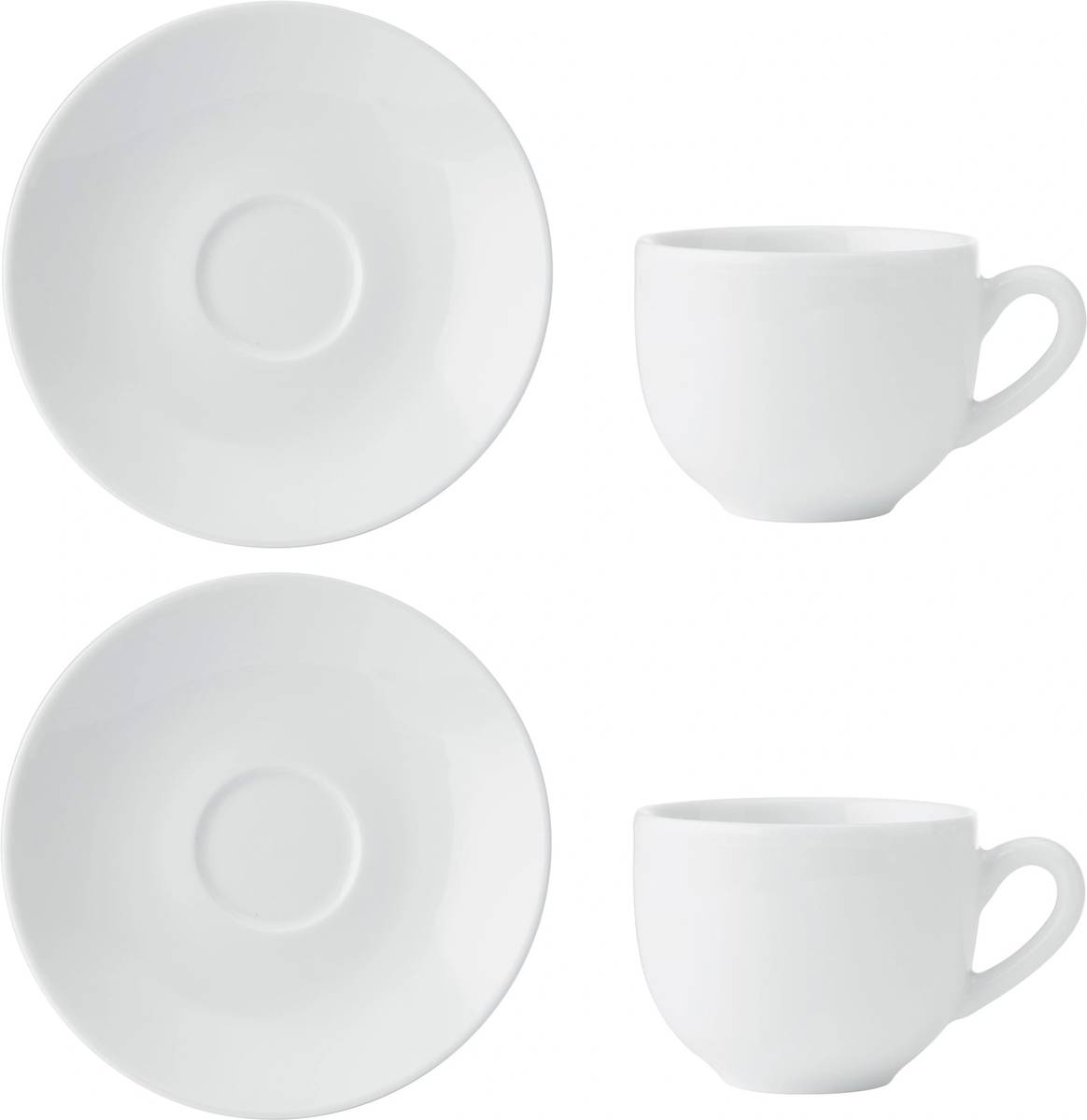Mikasa Chalk Sada šálků s talířkem na espresso, 90 ml, 2 ks