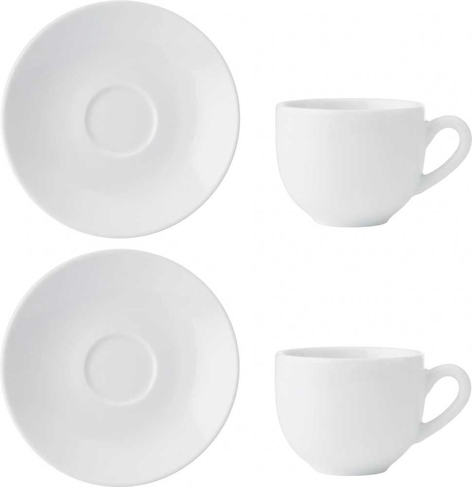 Mikasa Chalk Sada šálků s talířkem na espresso, 90 ml, 2 ks