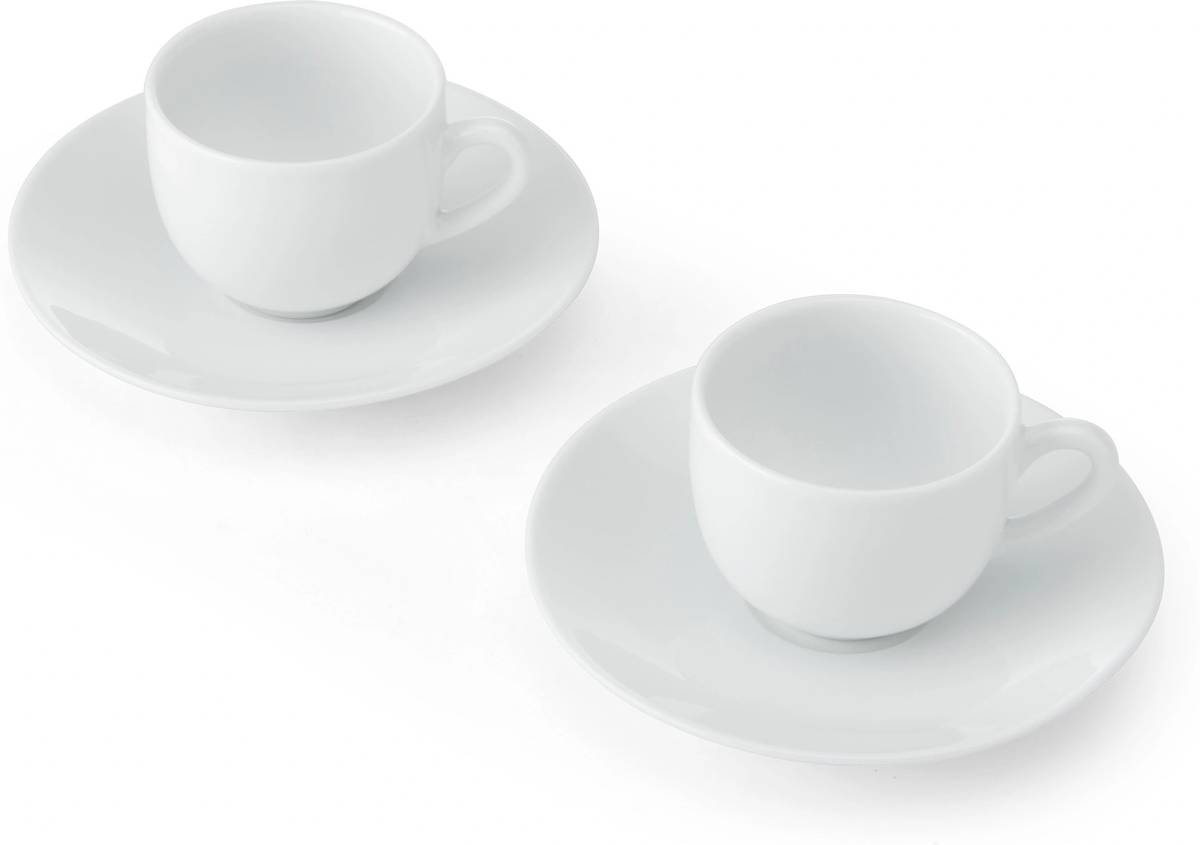 Mikasa Chalk Sada šálků s talířkem na espresso, 90 ml, 2 ks