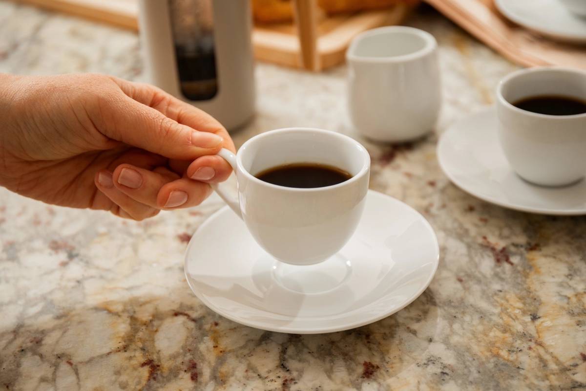 Mikasa Chalk Sada šálků s talířkem na espresso, 90 ml, 2 ks