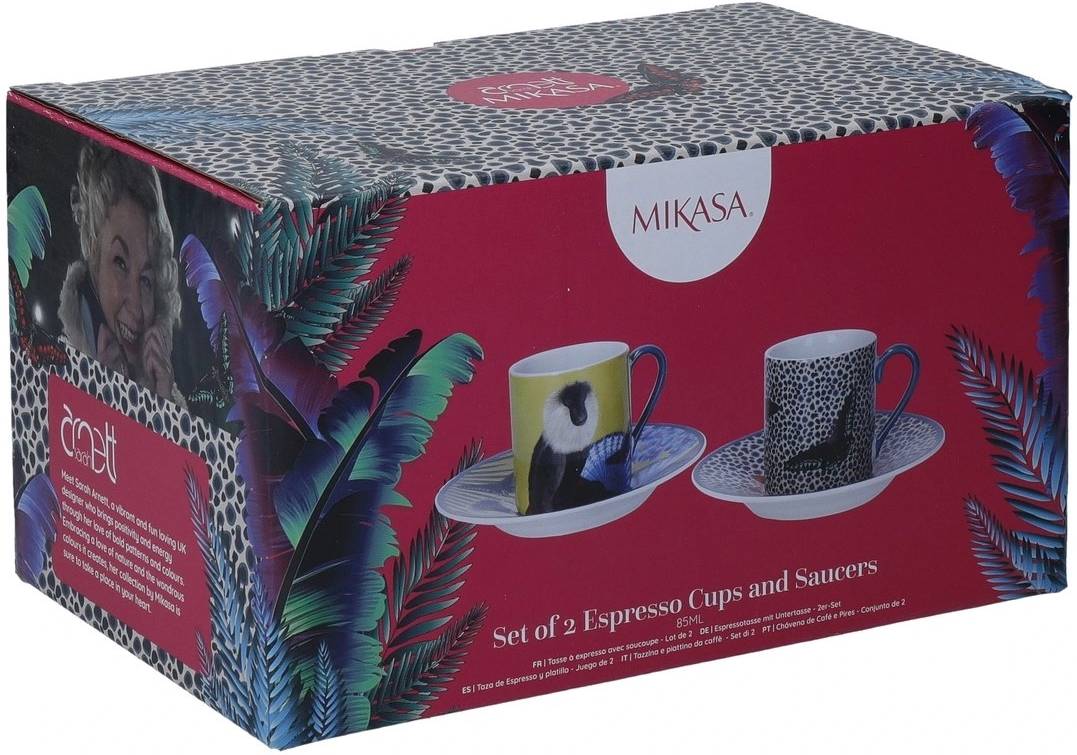 Mikasa Sarah Arnett Sada šálků a podšálků, 100 ml, 2 ks
