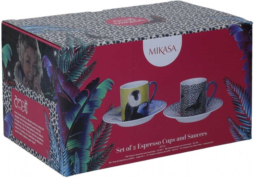 Mikasa Sarah Arnett Sada šálků a podšálků, 100 ml, 2 ks