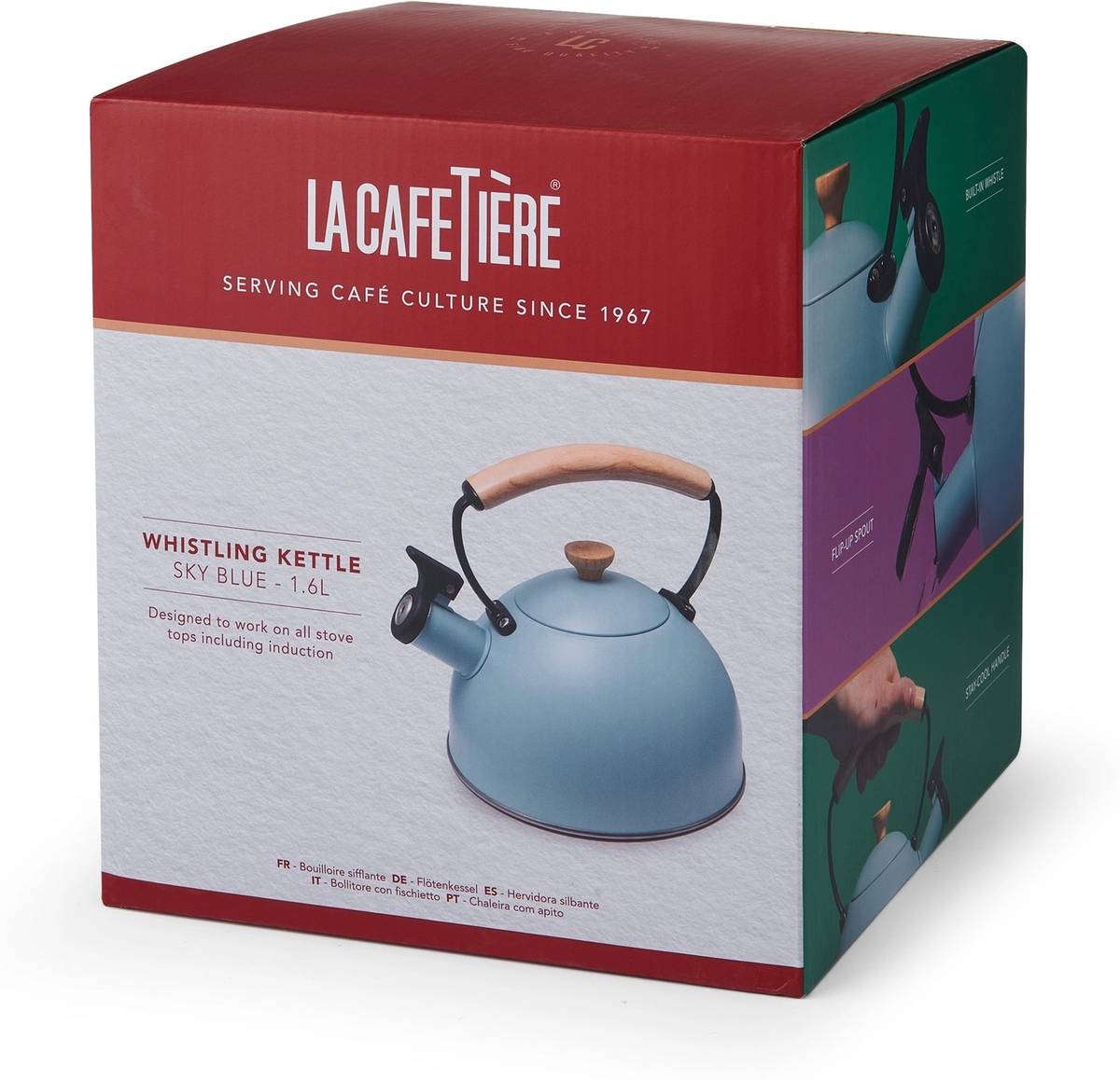 La Cafetière Konvice na vodu s píšťalkou, nebesky modrá, 1.6 l